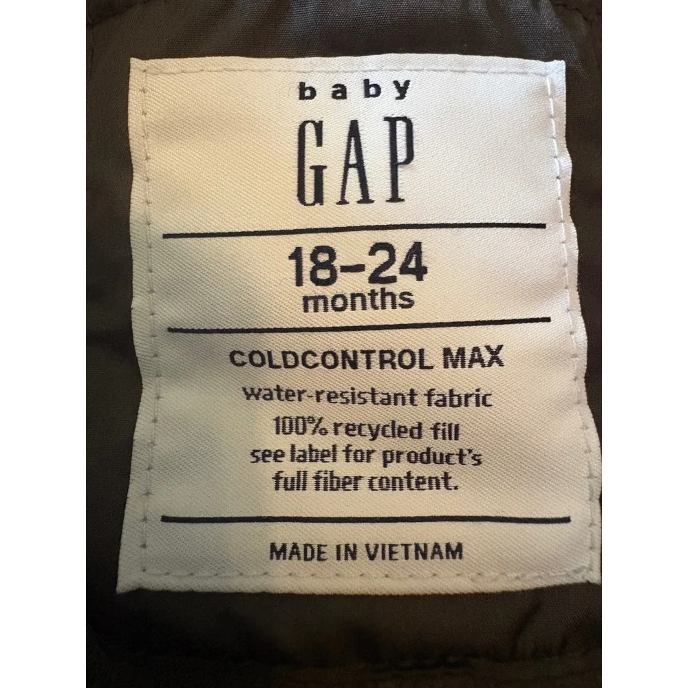Baby Gap ColdControl Max Puffer Snowsuit Gray 18-24 Months Bunting Footed Hooded